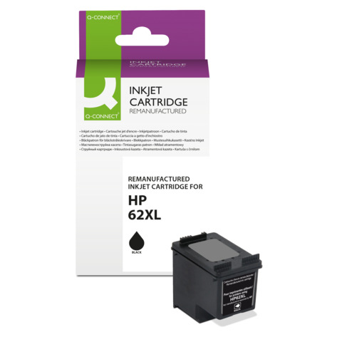 Cartuccia Q-Connect rigenerata HP 62XL - 20 ml nero - KF13974